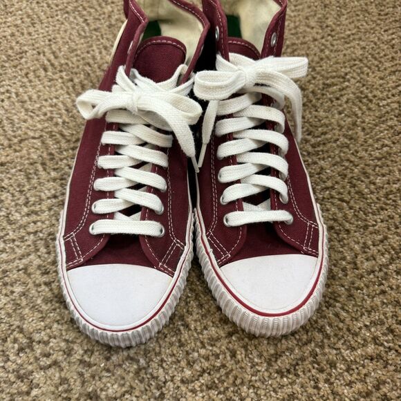 PF Flyers Center Hi Shoes Mens 9 Womens 10.5 Burgundy Canvas High Top Classic - Picture 4 of 13